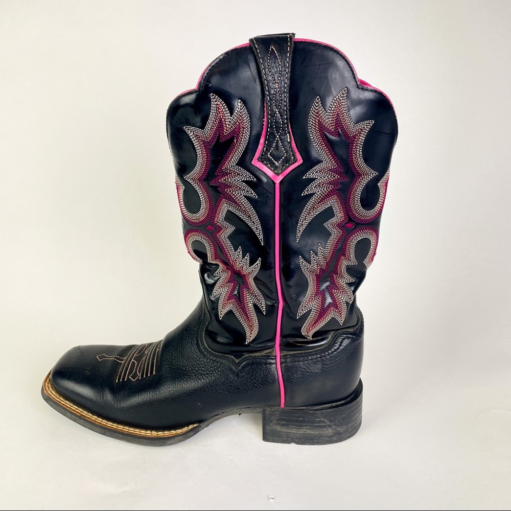 Ariat Boots Western Black Boots Cowboy Square Toe Horse Show